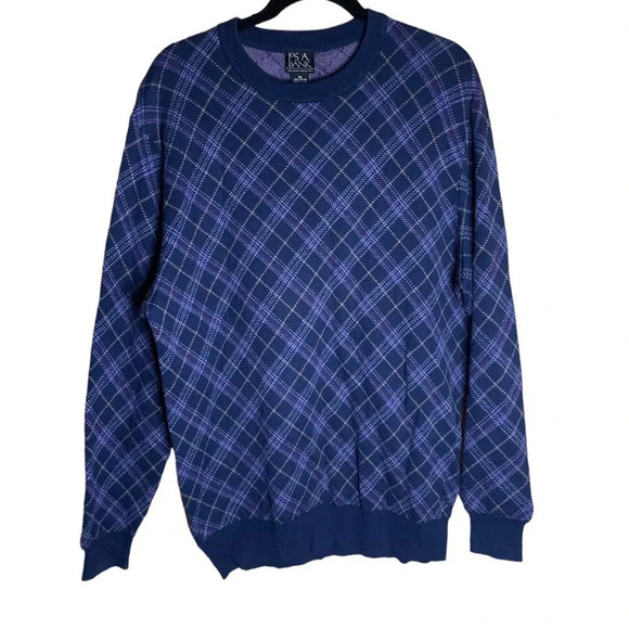 Jos. A. Bank Other - JOS A. BANK Executive Men's Blue & Purple Argyle Crew Neck Sweater Size XL